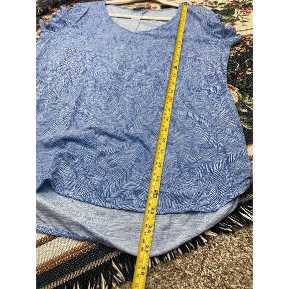 J.Jill Tencel Modal Top Womens Medium Blue Casual Beach Vacation Boho Coastal - Picture 6 of 10